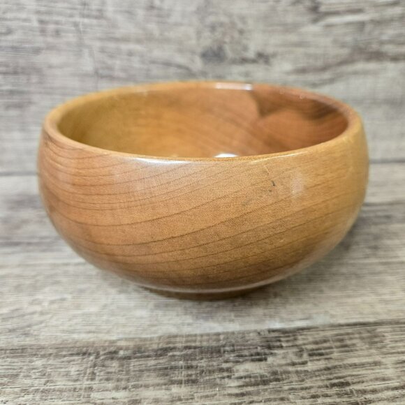 VTG Myrtlewood Chalet Candy Nut Dish Bowl Handcrafted Oregon Myrtle Wood 5.5" - Picture 3 of 13